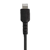 StarTech.com 6 inch (15cm) Durable Black USB-A to Lightning Cable - Heavy Duty Rugged Aramid Fiber USB Type A to Lightning Charger/Sync Power Cord - Apple MFi Certified iPad/iPhone 12, Black, USB A, Lightning, 0.15 m, Male, Male
