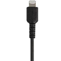 StarTech.com 12inch (30cm) Durable Black USB-A to Lightning Cable - Heavy Duty Rugged Aramid Fiber USB Type A to Lightning Charger/Sync Power Cord - Apple MFi Certified iPad/iPhone 12, Black, USB A, Lightning, 0.3 m, Male, Male