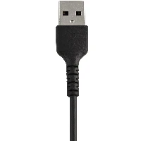 StarTech.com 12inch (30cm) Durable Black USB-A to Lightning Cable - Heavy Duty Rugged Aramid Fiber USB Type A to Lightning Charger/Sync Power Cord - Apple MFi Certified iPad/iPhone 12, Black, USB A, Lightning, 0.3 m, Male, Male