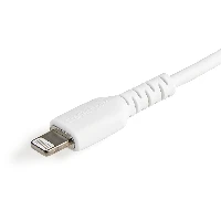 StarTech.com 12inch (30cm) Durable White USB-A to Lightning Cable - Heavy Duty Rugged Aramid Fiber USB Type A to Lightning Charger/Sync Power Cord - Apple MFi Certified iPad/iPhone 12, White, USB A, Lightning, 0.3 m, Male, Male