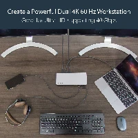 StarTech.com Thunderbolt 3 Dock - Dual Monitor 4K 60Hz TB3 Laptop Docking Station with DisplayPort - 85W Power Delivery Charging - 6-Port USB 3.0 Hub, SD 4.0, GbE, Audio - Windows & Mac, Wired, USB 3.2 Gen 1 (3.1 Gen 1) Type-C, 85 W, 3.5 mm, 10,100,1000 Mbit/s, Black