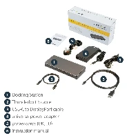 StarTech.com Thunderbolt 3 Dock - Dual Monitor 4K 60Hz TB3 Laptop Docking Station with DisplayPort - 85W Power Delivery Charging - 6-Port USB 3.0 Hub, SD 4.0, GbE, Audio - Windows & Mac, Wired, USB 3.2 Gen 1 (3.1 Gen 1) Type-C, 85 W, 3.5 mm, 10,100,1000 Mbit/s, Black