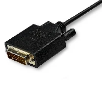 StarTech.com 10ft (3m) USB C to DVI Cable - 1080p (Single Link) USB Type-C (DP Alt Mode HBR2) to DVI-Digital Video Adapter Cable - Works w/ Thunderbolt 3 - Laptop to DVI Monitor/Display, 3 m, USB Type-C, DVI-D, Male, Male, Straight