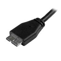 StarTech.com Slim Micro USB 3.0 Cable - M/M - 3m (10ft), 3 m, USB A, Micro-USB B, USB 3.2 Gen 1 (3.1 Gen 1), Male/Male, Black