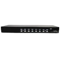 StarTech.com 8 Port Rackmount USB VGA KVM Switch w/ Audio (Audio Cables Included), 1920 x 1440 pixels, Rack mounting, 48 W, 1U, Black