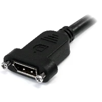 StarTech.com 3ft (1m) Panel Mount DisplayPort Cable - 4K x 2K - DisplayPort 1.2 Extension Cable Male to Female - DP Video Extender Cord with Panel Mount DP Connector - DP Monitor Cable, 0.9 m, DisplayPort, DisplayPort, Male, Female, 4096 x 2160 pixels