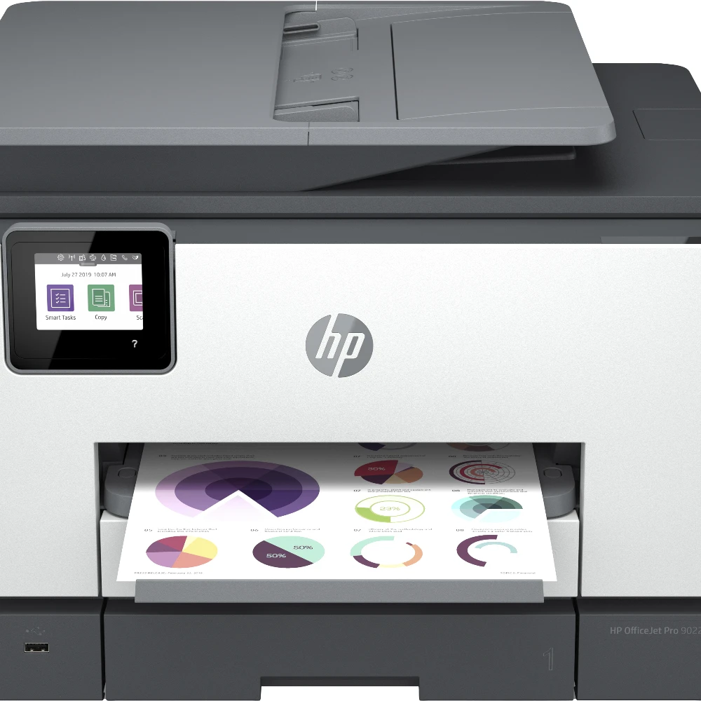 HP OfficeJet Pro 9022e All-in-One Printer, Print, copy, scan, fax, + Instant Ink eligible Automatic document feeder Two-sided printing, Inkjet, Colour printing, 4800 x 1200 DPI, Colour copying, A4, White