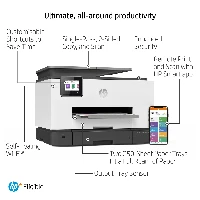 HP OfficeJet Pro 9022e All-in-One Printer, Print, copy, scan, fax, + Instant Ink eligible Automatic document feeder Two-sided printing, Inkjet, Colour printing, 4800 x 1200 DPI, Colour copying, A4, White