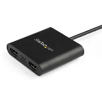 StarTech.com USB 3.0 to Dual HDMI Adapter - 1x 4K 30Hz & 1x 1080p - External Video & Graphics Card - USB Type-A to HDMI Dual Monitor Display Adapter - Supports Windows Only - Black, 3.2 Gen 1 (3.1 Gen 1), USB Type-A, HDMI output, 3840 x 2160 pixels