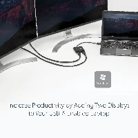 StarTech.com USB 3.0 to Dual HDMI Adapter - 1x 4K 30Hz & 1x 1080p - External Video & Graphics Card - USB Type-A to HDMI Dual Monitor Display Adapter - Supports Windows Only - Black, 3.2 Gen 1 (3.1 Gen 1), USB Type-A, HDMI output, 3840 x 2160 pixels