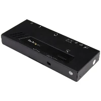 StarTech.com 2-Port HDMI Automatic Video Switch - 4K with Fast Switching, Black, 1280 x 720 (HD 720), 1920 x 1080 (HD 1080), 1920 x 1200 (WUXGA), 2560 x 1600 (WQXGA), Activity, Power, 3840 x 2160 pixels, IR, 7.1 channels