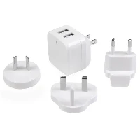 StarTech.com Dual-port USB wall charger - international travel - 17W/3.4A - white, Indoor, AC, 5 V, White
