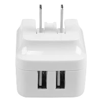 StarTech.com Dual-port USB wall charger - international travel - 17W/3.4A - white, Indoor, AC, 5 V, White