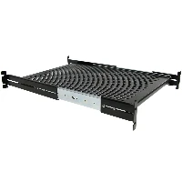 StarTech.com 2U Sliding Server Rack Mount Shelf - 20 to 30in Adjustable Mounting Depth - Vented - 50lb - Heavy Duty Universal 19 Rack Shelf for Equipment Rack - 24in Deep, Adjustable shelf, Black, Steel, 22.7 kg, 2U, EIA RS310-C