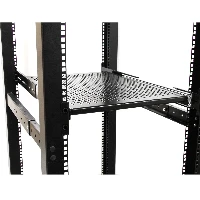 StarTech.com 2U Sliding Server Rack Mount Shelf - 20 to 30in Adjustable Mounting Depth - Vented - 50lb - Heavy Duty Universal 19 Rack Shelf for Equipment Rack - 24in Deep, Adjustable shelf, Black, Steel, 22.7 kg, 2U, EIA RS310-C