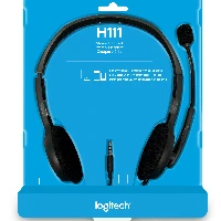 Logitech H111, Wired, Office/Call center, 20 - 20000 Hz, 74 g, Headset, Grey
