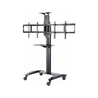 Peerless SR555M, Multimedia cart, Black, Flat panel, 68 kg, 101.6 cm (40