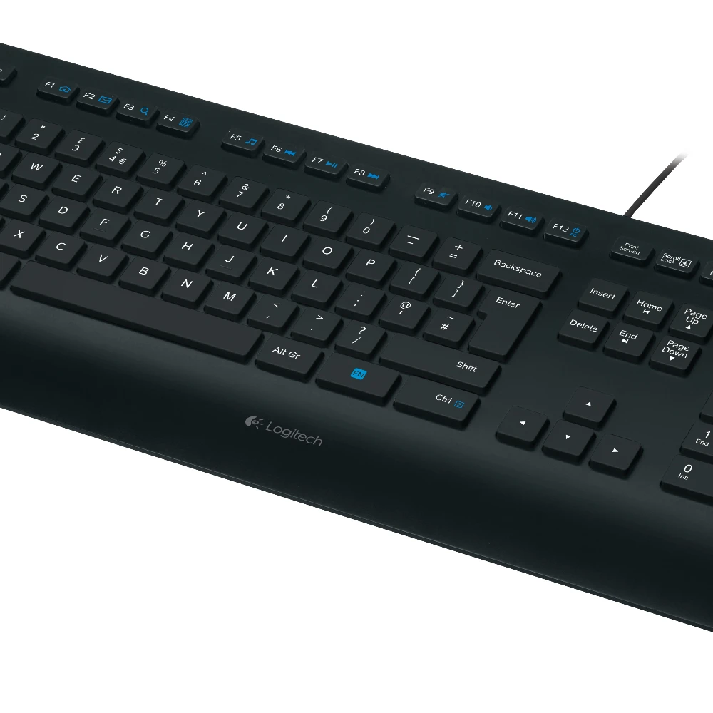 Logitech K280E Pro f/ Business, Full-size (100%), Wired, USB, Membrane, QWERTZ, Black