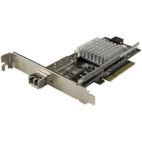 StarTech.com 1-Port 10G SFP+ Fiber Optic Network Card - PCIe - Intel Chip - MM, Internal, Wired, PCI Express, Fiber, 20000 Mbit/s, Black