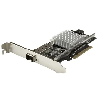 StarTech.com 1-Port 10G SFP+ Fiber Optic Network Card - PCIe - Intel Chip - MM, Internal, Wired, PCI Express, Fiber, 20000 Mbit/s, Black