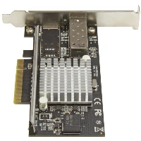 StarTech.com 1-Port 10G SFP+ Fiber Optic Network Card - PCIe - Intel Chip - MM, Internal, Wired, PCI Express, Fiber, 20000 Mbit/s, Black