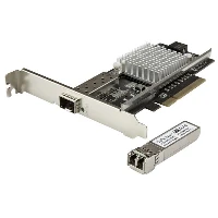 StarTech.com 1-Port 10G SFP+ Fiber Optic Network Card - PCIe - Intel Chip - MM, Internal, Wired, PCI Express, Fiber, 20000 Mbit/s, Black