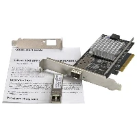 StarTech.com 1-Port 10G SFP+ Fiber Optic Network Card - PCIe - Intel Chip - MM, Internal, Wired, PCI Express, Fiber, 20000 Mbit/s, Black