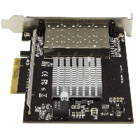 StarTech.com Quad Port 10G SFP+ Network Card - Intel XL710 Open SFP+ Converged Adapter - PCIe 10 Gigabit Ethernet Server NIC - 10GbE Fiber Optic LAN Card - Dell PowerEdge HPE ProLiant, Internal, Wired, PCI Express, Fiber, 20000 Mbit/s, Black