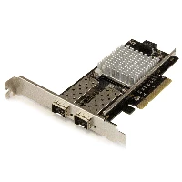 StarTech.com 2-Port 10G Fiber Network Card with Open SFP+ - PCIe, Intel Chip, Internal, Wired, PCI Express, Fiber, 20000 Mbit/s, Black, Metallic
