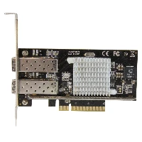StarTech.com 2-Port 10G Fiber Network Card with Open SFP+ - PCIe, Intel Chip, Internal, Wired, PCI Express, Fiber, 20000 Mbit/s, Black, Metallic