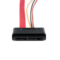 StarTech.com 12in Micro SATA to SATA with SATA Power Adapter Cable, 1 x SATA DATA 7 pin F, 1 x Micro SATA F/1 x SATA Power M, Red
