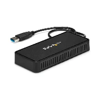 StarTech.com USB 3.0 Mini Dock - Dual Monitor USB-A Docking Station with DisplayPort 4K 60Hz Video & Gigabit Ethernet - 1ft (30cm) cable - Portable USB 3.1 Gen 1 Type-A Laptop Adapter, Wired, USB 3.2 Gen 1 (3.1 Gen 1) Type-A, 10,100,1000 Mbit/s, IEEE 802.3, IEEE 802.3ab, IEEE 802.3u, Black, 5 Gbit/s