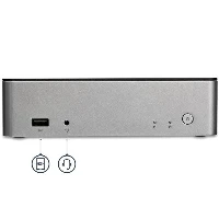 StarTech.com Dual-Monitor USB-C Dock for Windows - 2.5 SATA SSD/HDD Bay, Wired, USB 3.2 Gen 1 (3.1 Gen 1) Type-C, 3.5 mm, 10,100,1000 Mbit/s, IEEE 802.3, IEEE 802.3ab, Black, Silver