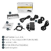 StarTech.com Dual-Monitor USB-C Dock for Windows - 2.5 SATA SSD/HDD Bay, Wired, USB 3.2 Gen 1 (3.1 Gen 1) Type-C, 3.5 mm, 10,100,1000 Mbit/s, IEEE 802.3, IEEE 802.3ab, Black, Silver
