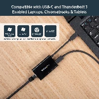 StarTech.com USB C to Gigabit Ethernet Adapter/Converter w/PD 2.0 - 1Gbps USB 3.1 Type C to RJ45/LAN Network w/Power Delivery Pass Through Charging - TB3 Compatible/ MacBook Pro Chromebook, Wired, USB Type-C, Ethernet, 5000 Mbit/s, Black