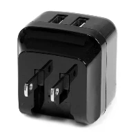 StarTech.com Dual-port USB wall charger - international travel - 17W/3.4A - black, Indoor, AC, 5 V, Black