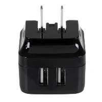 StarTech.com Dual-port USB wall charger - international travel - 17W/3.4A - black, Indoor, AC, 5 V, Black