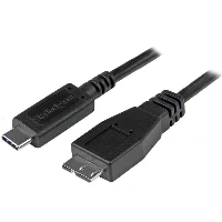 StarTech.com USB-C to Micro-B Cable - M/M - 1m (3ft) - USB 3.1 (10Gbps), 1 m, USB C, Micro-USB B, USB 3.2 Gen 2 (3.1 Gen 2), Male/Male, Black