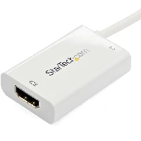 StarTech.com USB C to HDMI 2.0 Adapter with Power Delivery - 4K 60Hz USB Type-C to HDMI Display Video Converter - 60W PD Pass-Through Charging Port - Thunderbolt 3 Compatible - White, USB Type-C, HDMI output, 3840 x 2160 pixels
