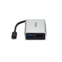 StarTech.com Thunderbolt 3 to eSATA Adapter + USB 3.1 (10Gbps) Port - Mac / Windows, Wired, Thunderbolt 3, Black, Silver, 20 Gbit/s, Plastic, CE, FCC, REACH