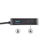 StarTech.com USB C Multiport Adapter - Portable USB-C Mini Dock 4K HDMI Video - Gigabit Ethernet, USB 3.0 Hub (1x USB-A 1x USB-C) - USB Type-C Multiport Adapter - Thunderbolt 3 Compatible, Wired, USB 3.2 Gen 1 (3.1 Gen 1) Type-C, 10,100,1000 Mbit/s, 10BASE-T, 100BASE-TX, 1000BASE-T, IEEE 802.3, IEEE 802.3ab, IEEE 802.3u, Black