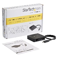StarTech.com USB C Multiport Adapter - Portable USB-C Mini Dock 4K HDMI Video - Gigabit Ethernet, USB 3.0 Hub (1x USB-A 1x USB-C) - USB Type-C Multiport Adapter - Thunderbolt 3 Compatible, Wired, USB 3.2 Gen 1 (3.1 Gen 1) Type-C, 10,100,1000 Mbit/s, 10BASE-T, 100BASE-TX, 1000BASE-T, IEEE 802.3, IEEE 802.3ab, IEEE 802.3u, Black