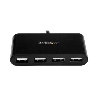 StarTech.com 4-Port USB-C Hub - Mini Hub - USB-C to 4x USB-A - USB 2.0, USB 2.0 Type-C, USB 2.0, 480 Mbit/s, Black, Plastic, 0.16 m