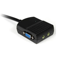 StarTech.com 2 Port VGA Video Splitter with Audio - USB Powered, 0.68 m, Black, Male/Female, 0 - 70 C, -20 - 85 C, 0 - 95%