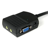 StarTech.com 2 Port VGA Video Splitter with Audio - USB Powered, 0.68 m, Black, Male/Female, 0 - 70 C, -20 - 85 C, 0 - 95%