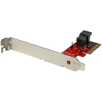 StarTech.com x4 PCI Express to SFF-8643 Adapter for PCIe NVMe U.2 SSD, PCIe, U.2, Full-height / Low-profile, PCIe 3.0, Red, 5 - 50 C