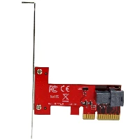 StarTech.com x4 PCI Express to SFF-8643 Adapter for PCIe NVMe U.2 SSD, PCIe, U.2, Full-height / Low-profile, PCIe 3.0, Red, 5 - 50 C