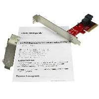 StarTech.com x4 PCI Express to SFF-8643 Adapter for PCIe NVMe U.2 SSD, PCIe, U.2, Full-height / Low-profile, PCIe 3.0, Red, 5 - 50 C