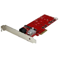 StarTech.com 2x M.2 NGFF SSD RAID Controller Card plus 2x SATA III Ports - PCIe, PCIe, M.2, Full-height / Low-profile, PCIe 2.0, CE, FCC, Marvell - 88SE9230