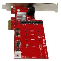 StarTech.com 2x M.2 NGFF SSD RAID Controller Card plus 2x SATA III Ports - PCIe, PCIe, M.2, Full-height / Low-profile, PCIe 2.0, CE, FCC, Marvell - 88SE9230